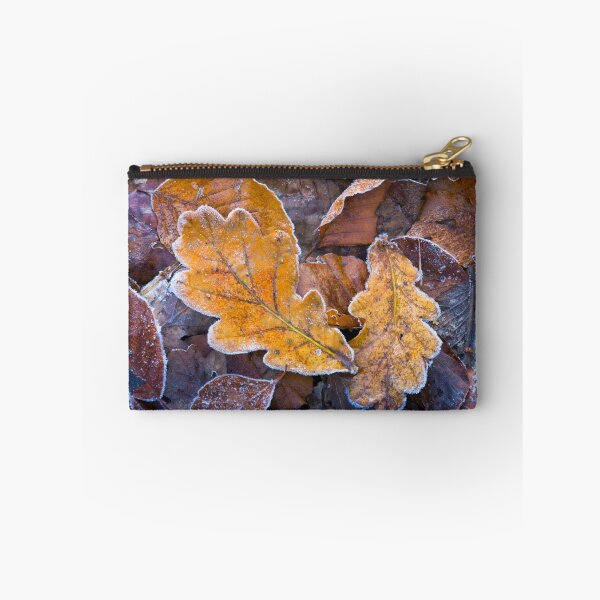 Item preview, Frost laced fallen oak leaves designed and sold by AnitaNicholson.