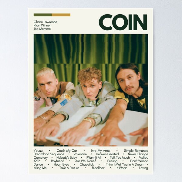 COIN Crash My Car Vinyl Record Song Lyric Print