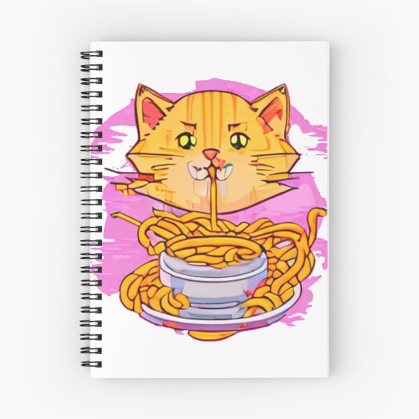 Item preview, Cat Eating Spaghetti Meme Retroanime Style Colorful designed and sold by MoStorish.