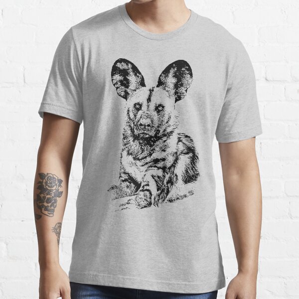 African Painted Dog Making Eye Contact Essential T-Shirt