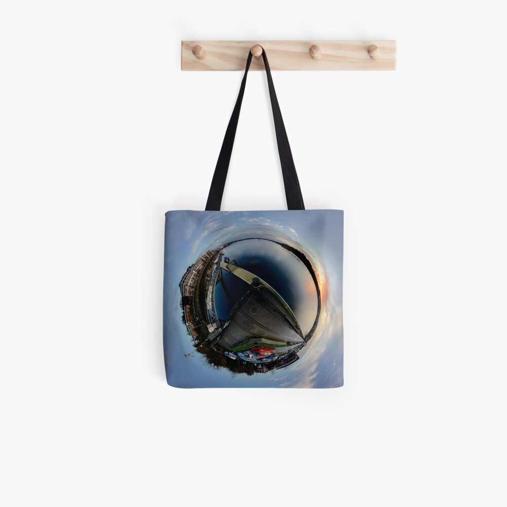 Foyle Marina at Dawn, Stereographic Tote Bag