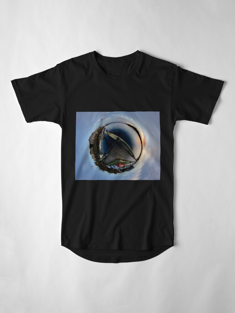 Alternate view of Foyle Marina at Dawn, Stereographic Long T-Shirt