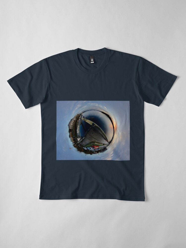 Alternate view of Foyle Marina at Dawn, Stereographic Premium T-Shirt