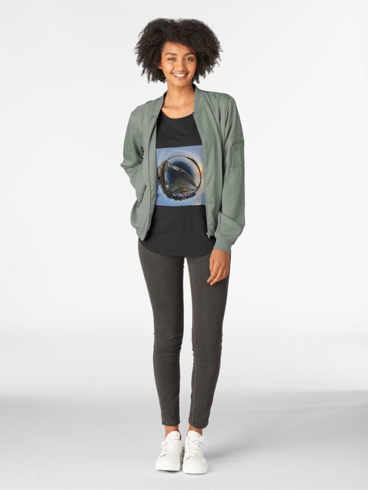 Alternate view of Foyle Marina at Dawn, Stereographic Premium Scoop T-Shirt