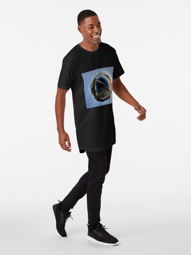 Alternate view of Foyle Marina at Dawn, Stereographic Long T-Shirt