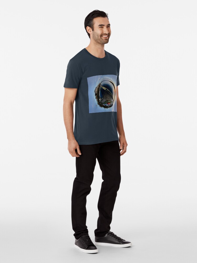 Alternate view of Foyle Marina at Dawn, Stereographic Premium T-Shirt