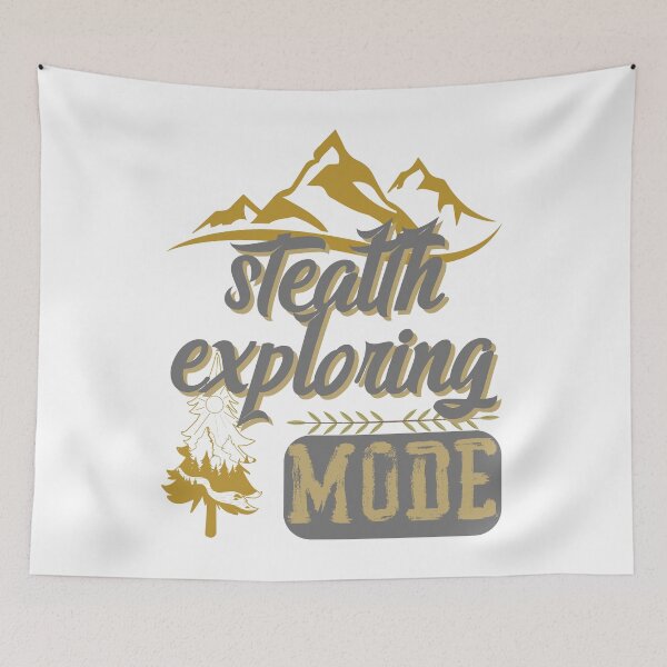 Item preview, stealth exploring mode, forest river sun inside tree pine designed and sold by movie-popcorn.