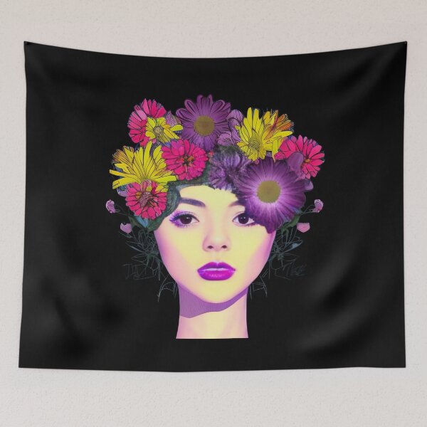 Item preview, Flowers growing out of head designed and sold by gramizzia.