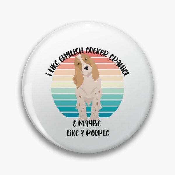 Item preview, I Like English Cocker Spaniel, and Maybe Like 3 People - White and Brown English Cocker Spaniel - A Sunset Background in Pastel Hues - Only Three People Hold a Place in My Heart Alongside This Breed designed and sold by Mechanical-Artt.