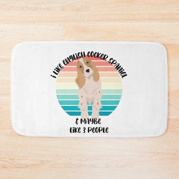 Item preview, I Like English Cocker Spaniel, and Maybe Like 3 People - White and Brown English Cocker Spaniel - A Sunset Background in Pastel Hues - Only Three People Hold a Place in My Heart Alongside This Breed designed and sold by Mechanical-Artt.