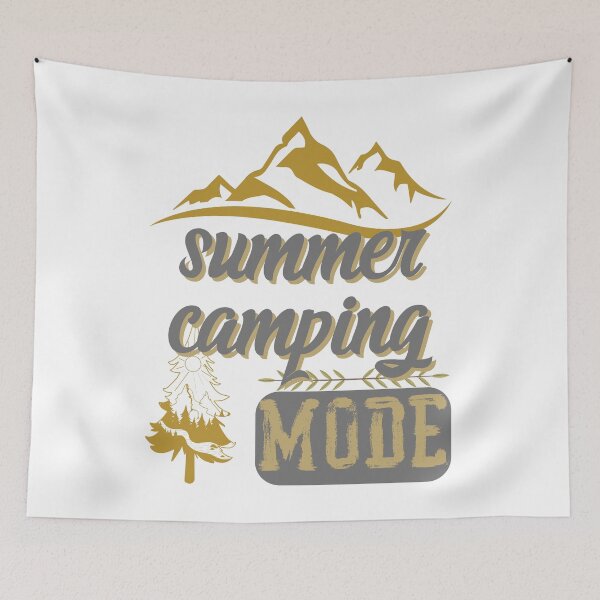 Item preview, summer camping mode, forest river sun inside tree pine designed and sold by movie-popcorn.