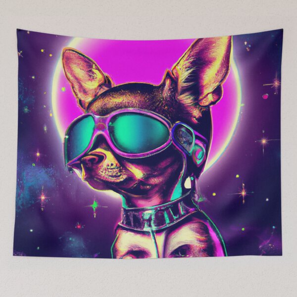 Item preview, Cyber Punk Galaxy Chihuahua designed and sold by bennetthuskers.