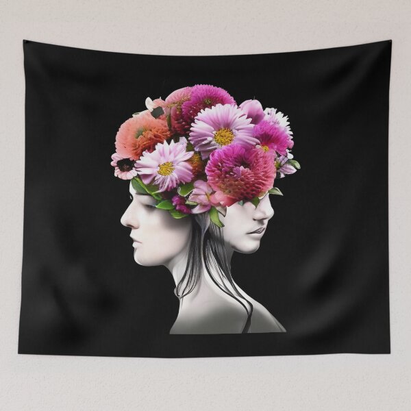 Item preview, Flowers growing out of head designed and sold by gramizzia.