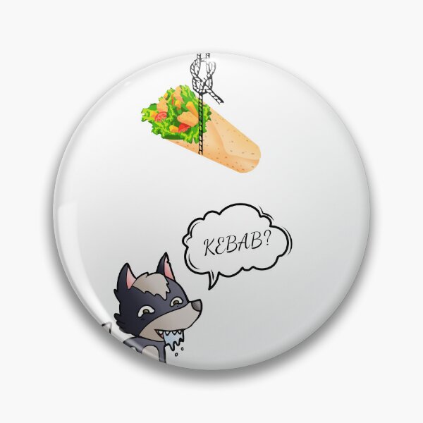 Item preview, Hungry wolf and kebab designed and sold by BigBasement.