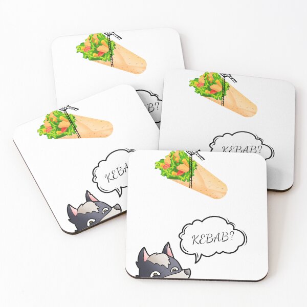 Item preview, Hungry wolf and kebab designed and sold by BigBasement.