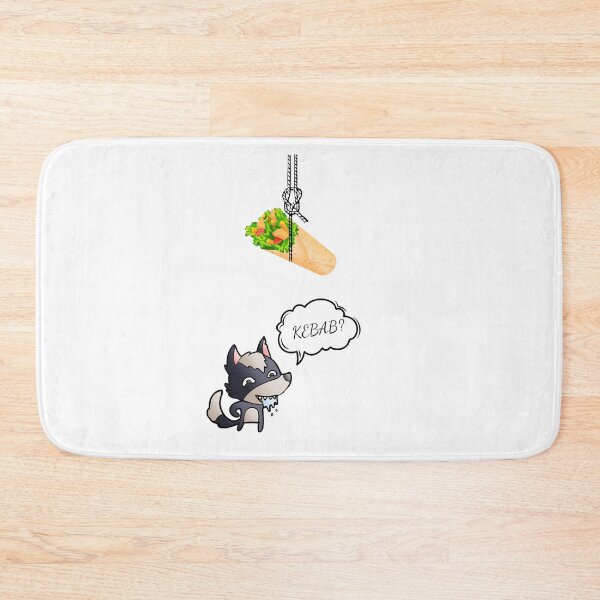 Item preview, Hungry wolf and kebab designed and sold by BigBasement.