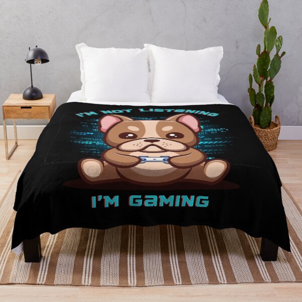Item preview, Mejora tu experiencia de juego con No estoy escuchando, estoy jugando - Gaming Bulldog Imprimir designed and sold by Mechanical-Artt.