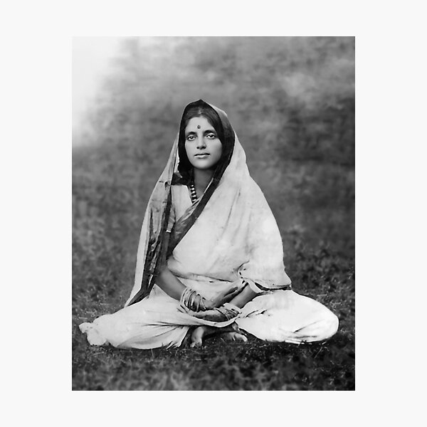 Item preview, Sri Anandamayi Ma, Easy Lotus Posture designed and sold by TJ Devadatta Best.