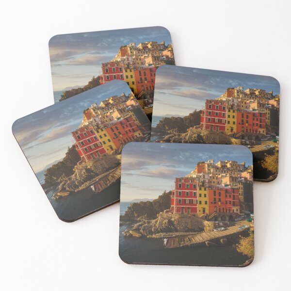Item preview, Riomaggiore panoramic view at sunset. Cinque Terre, Italy designed and sold by Stefano Orazzini.