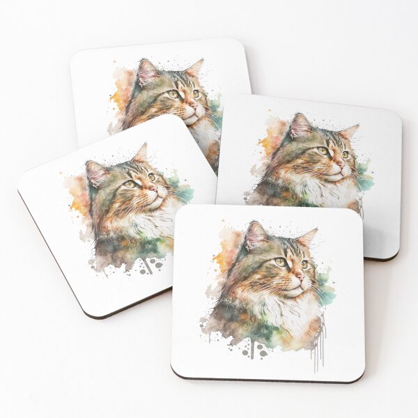 Item preview, Cute  Norwegian forest cat designed and sold by IKrakenArts.