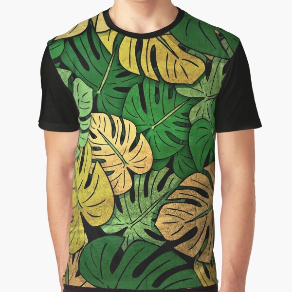 Aperçu de l'œuvre Feuilles de Grunge Monstera créée et vendue par Rockett Graphics.