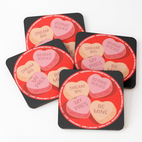 Item preview, PMD00284 Progressive Movement Designs Valentine Candy funny messages v2 promotes progressive goals and honors Bernie Sanders Feelin the Bern designed and sold by ProgressiveLeft.