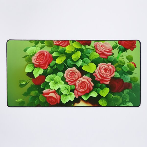 Item preview, Red Roses in Vase and Green designed and sold by asurtiumgreen.