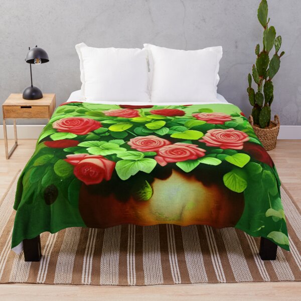 Item preview, Red Roses in Vase and Green designed and sold by asurtiumgreen.