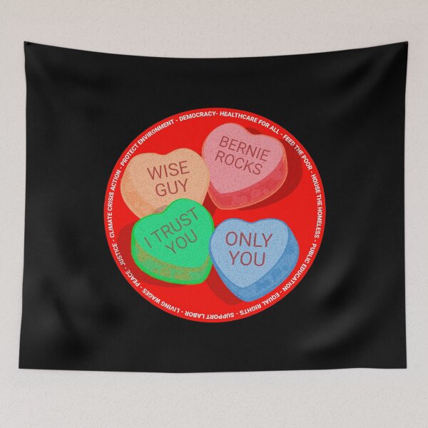 Item preview, PMD00285 Progressive Movement Designs Valentine Candy funny messages v3 promotes progressive goals and honors Bernie Sanders Feelin the Bern designed and sold by ProgressiveLeft.