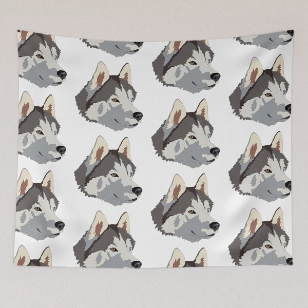 Item preview, Copy of Grey Siberian Husky with blue eyes. designed and sold by LeahcarsArt.