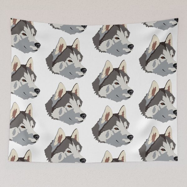 Item preview, Copy of Grey Siberian Husky with brown eyes  designed and sold by LeahcarsArt.
