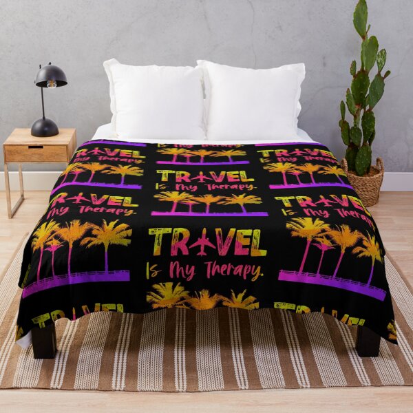 Item preview, Travel Is My Therapy Palm Tree designed and sold by WiseNomad.