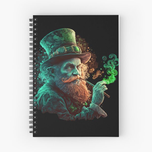 Aperçu de l'œuvre St Paddys Day Leprechaun avec une pipe créée et vendue par DancingBuddha.
