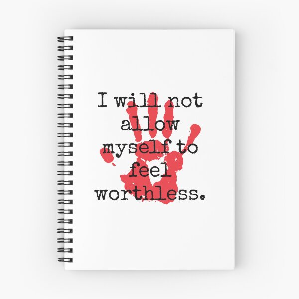 Item preview, I Will Not Allow Myself To Feel Worthless - Inspirational Quotes designed and sold by CrankyOldDude.