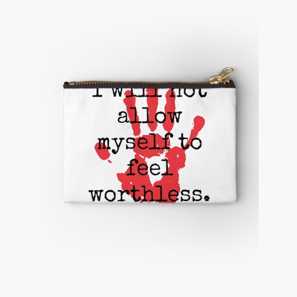 Item preview, I Will Not Allow Myself To Feel Worthless - Inspirational Quotes designed and sold by CrankyOldDude.