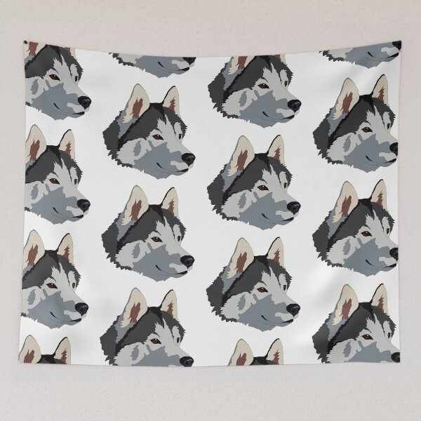 Item preview, Copy of Copy of Copy of Grey Siberian Husky with brown eyes  designed and sold by LeahcarsArt.