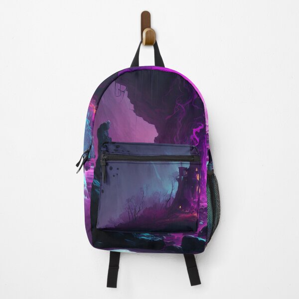 Item preview, Magical Journey Through Fantasy Mountains with Purple Stream designed and sold by kaileena-ai.