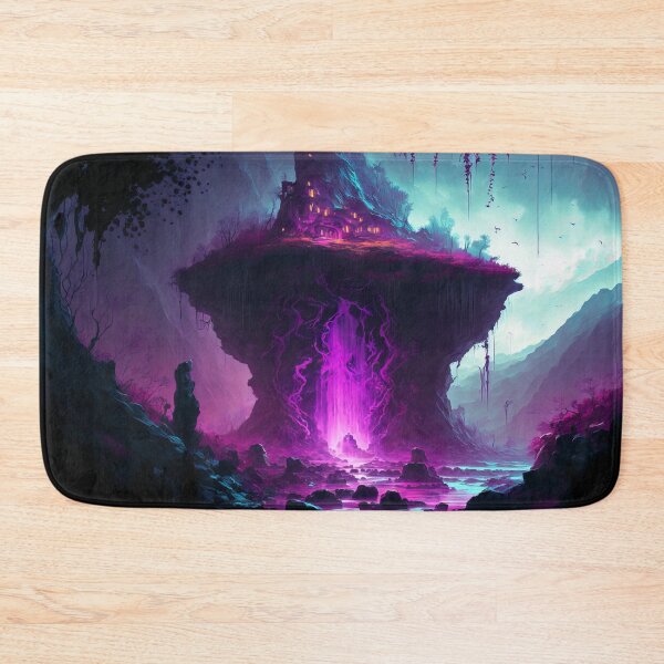 Item preview, Magical Journey Through Fantasy Mountains with Purple Stream designed and sold by kaileena-ai.