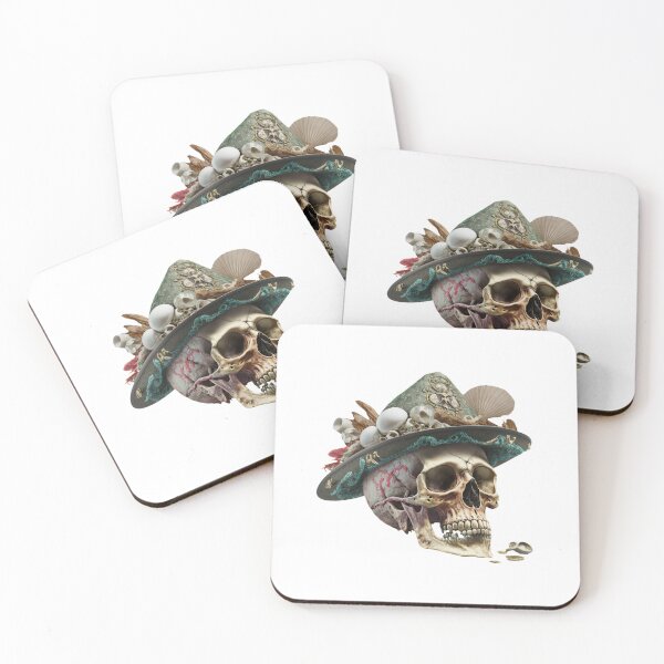 Item preview, SKULL BEARD DARK PIRATE HAT SHIP OCEAN SEA CARIBEAN SHELL designed and sold by ogirdorgraphics.