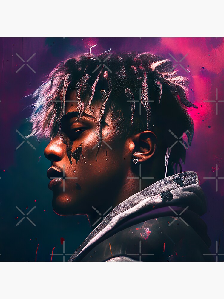 "juice wrld painting" Sticker for Sale by mariokartclips Redbubble