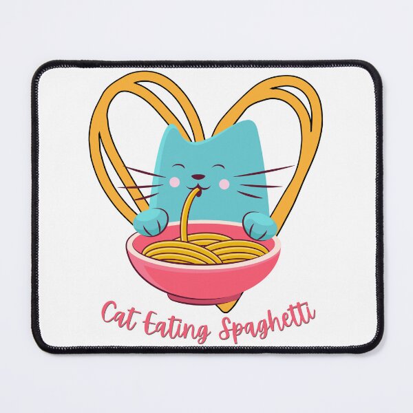 Item preview, Cat Eating Spaghetti designed and sold by nadiahaq.