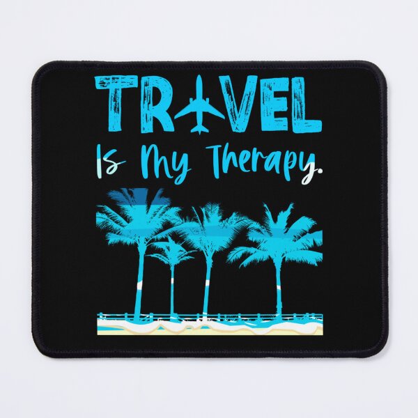 Item preview, Travel Is My Therapy Beach designed and sold by WiseNomad.