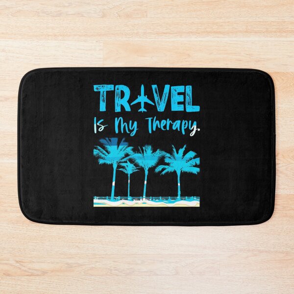 Item preview, Travel Is My Therapy Beach designed and sold by WiseNomad.