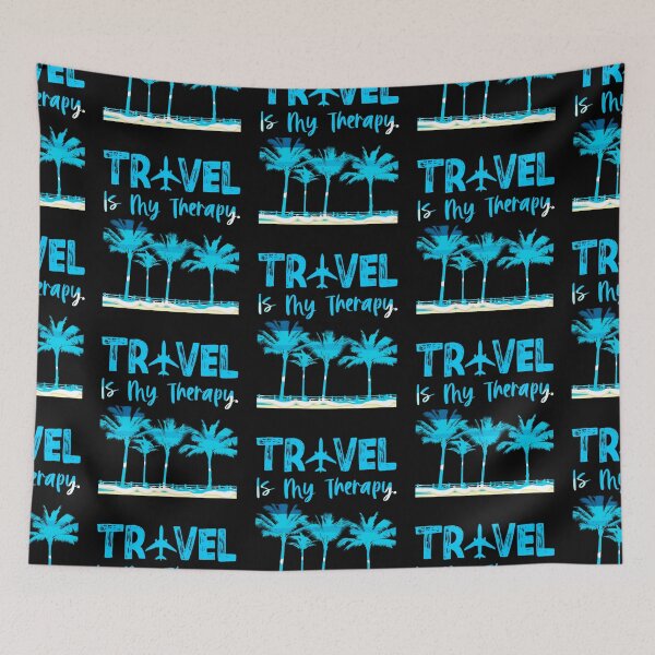 Item preview, Travel Is My Therapy Beach designed and sold by WiseNomad.