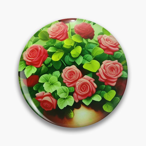 Item preview, Red Roses in Vase and Green designed and sold by asurtiumgreen.