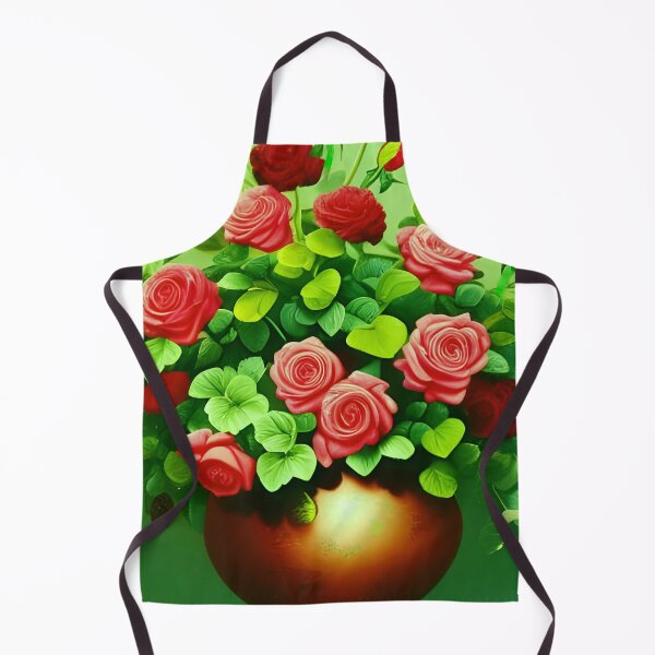 Item preview, Red Roses in Vase and Green designed and sold by asurtiumgreen.