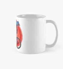 An image of a cyclist on a mountain bike Classic Mug