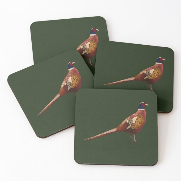 Item preview, Mr Pheasant on Textured Green background designed and sold by Sarah Thorpe Designs .