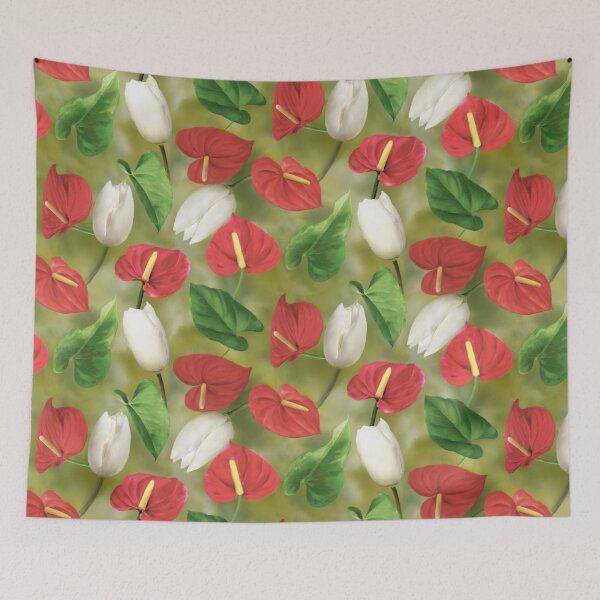 Item preview, Anthurium Tulip Repeated Pattern Seamless Design  designed and sold by Tina Veenstra.