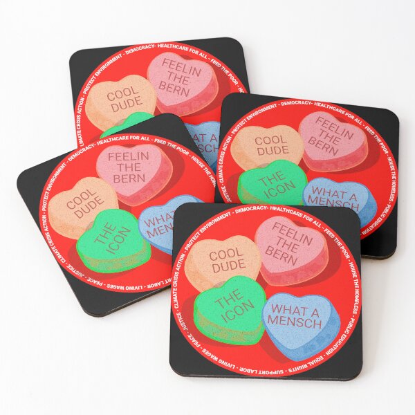 Item preview, PMD00289 Progressive Movement Designs Valentine Candy funny messages v7 promotes progressive goals and honors Bernie Sanders Feelin the Bern designed and sold by ProgressiveLeft.